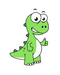 Cute illustration of Tyrannosaurus Rex.