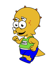 Illustration of a Triceratops runner.
