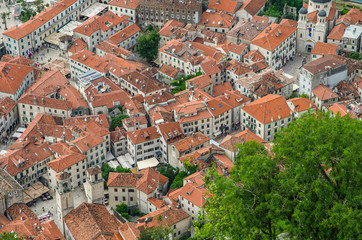 Fototapeta na wymiar The streets of the old town of Kotor