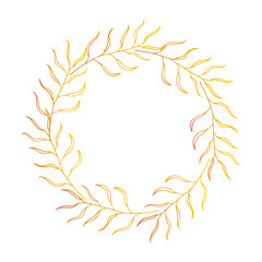 Hand drawn floral wreath