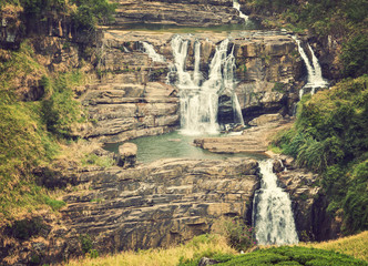 Fototapeta premium St. Clairs Water Falls Little Niagara of Sri Lanka waterfall
