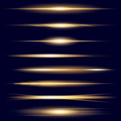 Creative concept Vector set of glow light effect stars bursts with sparkles isolated on black background. For illustration template art design, banner for Christmas celebrate, magic flash energy ray © happyvector071