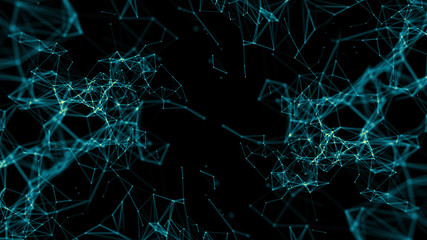 Geometric Abstract mesh background with circles and lines.