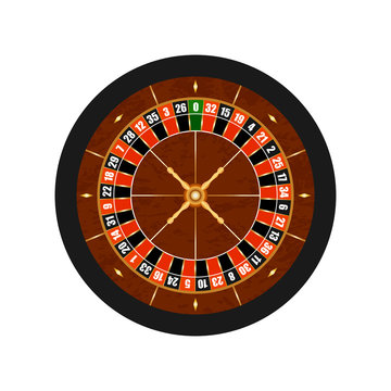 Vector Casino Gambling Roulette Wheel.