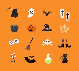 set of Halloween icons