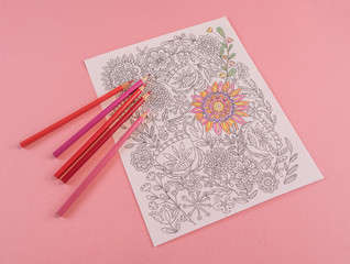 Adult Coloring Pretty In Pink