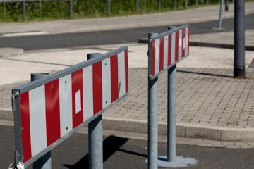 Absperrung vor einer Baustelle