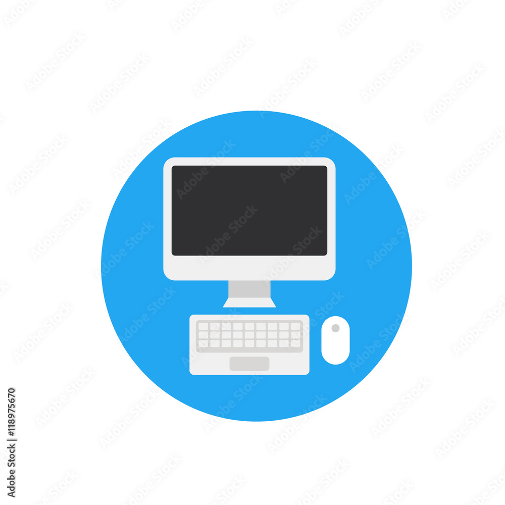 Poster computer mouse and keyboard icon