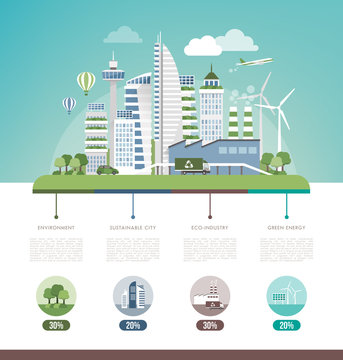 Green city infographic