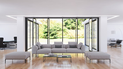 Modern Living room 3d render