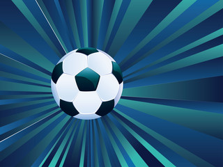 Soccer Ball on Rays Background