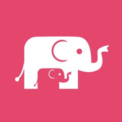 Naklejka premium Cute Elephants