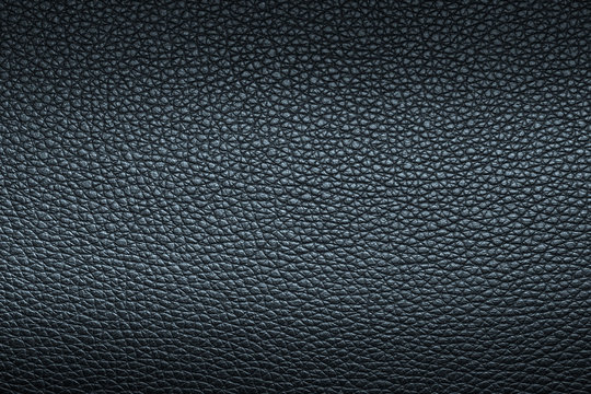 Blue leather texture or leather background for design with copy space for text or image.