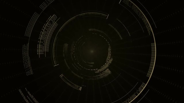 Digital tunnel.Dark reverse.Good for tech title and background, news headline business intro screensaver.