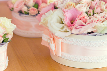 bouquet of pink roses