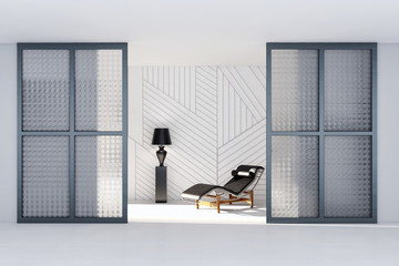 Modern Living room 3d render