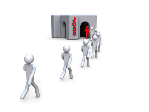 Job Recruitment / 3D render image representing a job recruitment 
