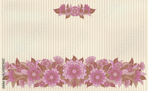 "Vintage floral banner, vector illustration" Stock image and royalty