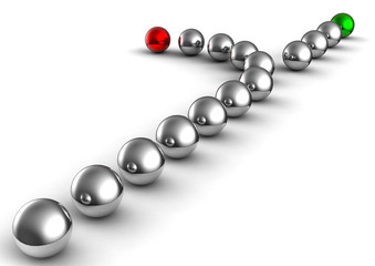 Decision Point / 3D render image representing a critical decision point 