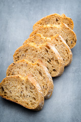 Fresh rustic style bread with pastry.