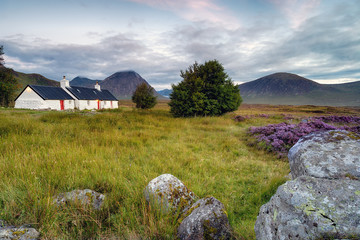 Dawn at Blackrock Cottage at Glen Etive in the highlands of Scotland © Helen Hotson