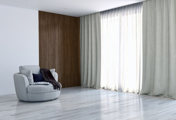 Modern Living room 3d render