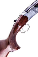 Vertical shotgun detail isolated