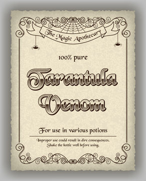 Halloween apothecary label