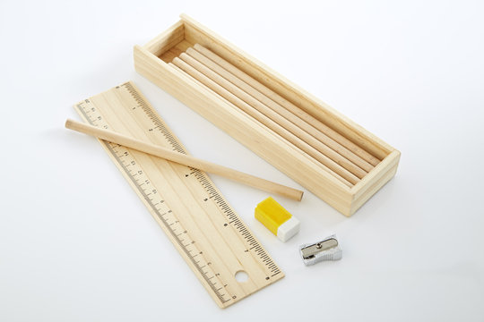 Wooden pencil box