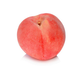 Fresh peach fruit isolated on white background