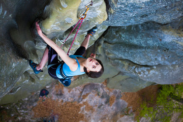 Girl mountain climber.