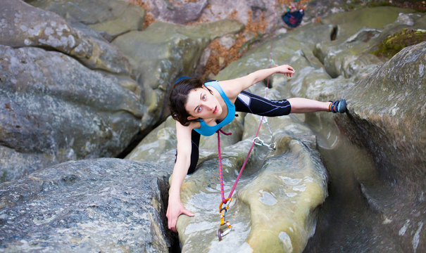 Girl mountain climber.