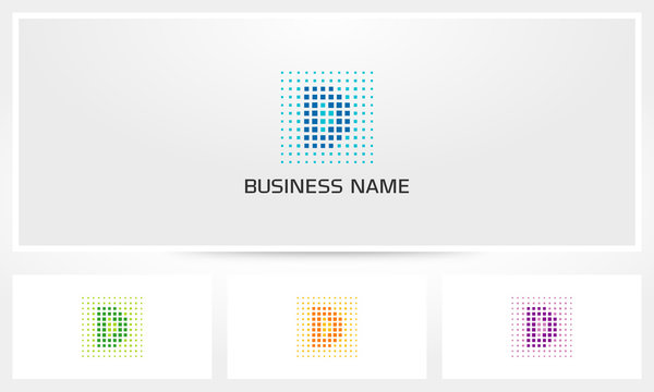 Letter D Pixel Dots Logo