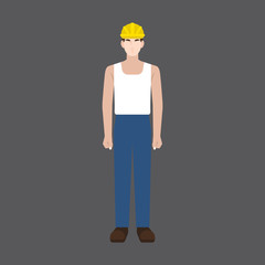 A male avatar of professions people. Front view. Full body. Flat style icons. Occupation avatar. Employee / labor icon. Vector illustration