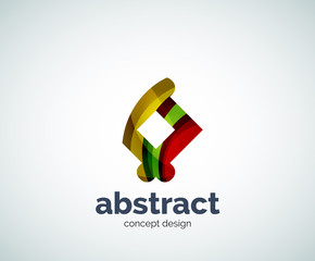 Vector abstruse shape logo template