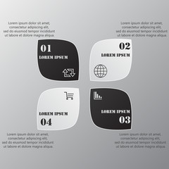 Design clean number banners template/graphic or website layout.