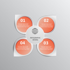 Set of paper banners / tags for business design, infographics, s