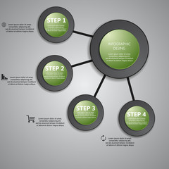 Info graphic business template vector illustration