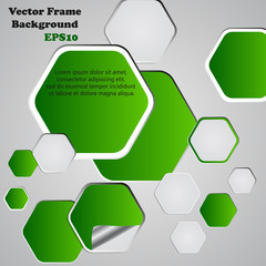 Background polygons cut paper- design template. Vector illustrat