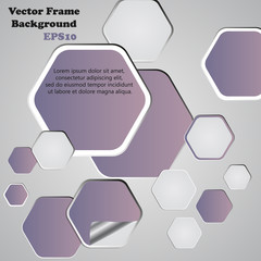 Background polygons cut paper- design template. Vector illustrat