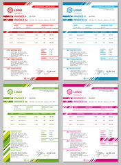 Vector Invoice templates set