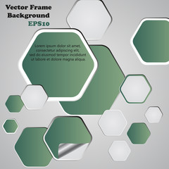 Background polygons cut paper- design template. Vector illustrat