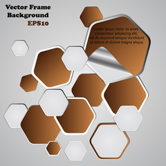 Background polygons cut paper- design template. Vector illustrat
