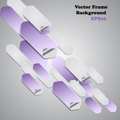 Background polygons cut paper- design template. Vector illustrat