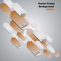 Background polygons cut paper- design template. Vector illustrat