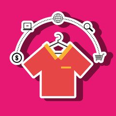 clothes wear buy online vector illustration eps 10