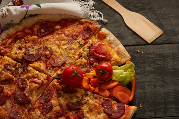 Homemade Pizza on the table