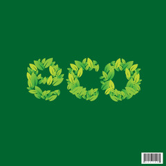 ECO word logo - create by leafs