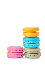 macaroons on white