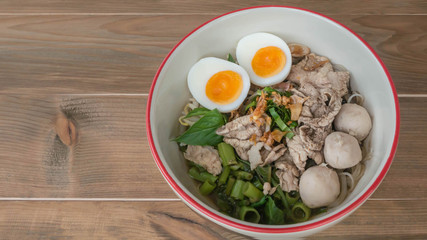 Asian white noodles